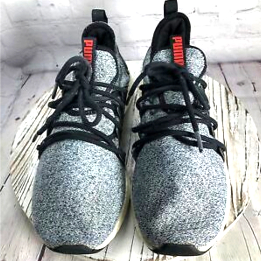 PUMA Nrgy Neko Men's Knit Gray/Black Light Sneakers - Size 10